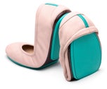 ballerina pink flats folded product shot