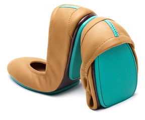 Camel ballet flats