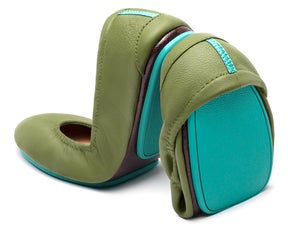 Olive ballet flats