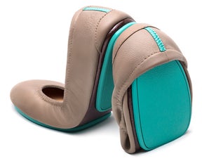 Taupe ballet flats